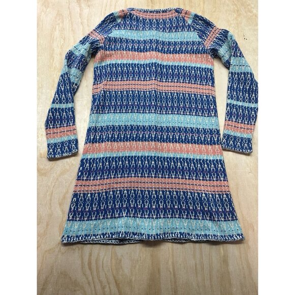 Sundance Merino Wool Knit Cardigan Duster Colorful XS Wood Buttons Shoreline EUC - Picture 4 of 8